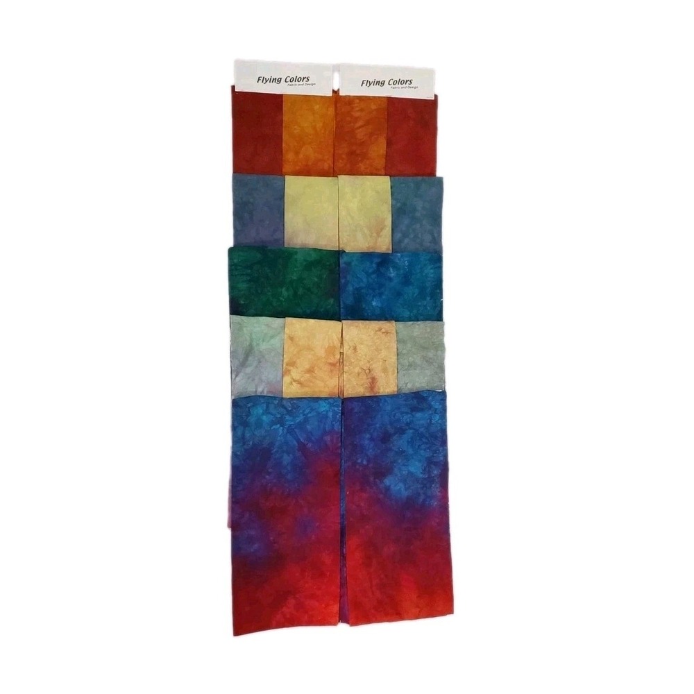 Hand Dyed Fabric By Carolyn Abbott Tie Dye Ombre Quilting 76"x42" 2+ Yards 5pcs